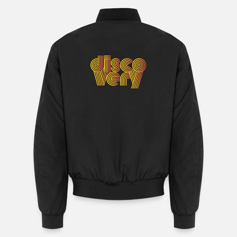 Disco Very Retro Linien - Unisex Bomberjacke - Schwarz