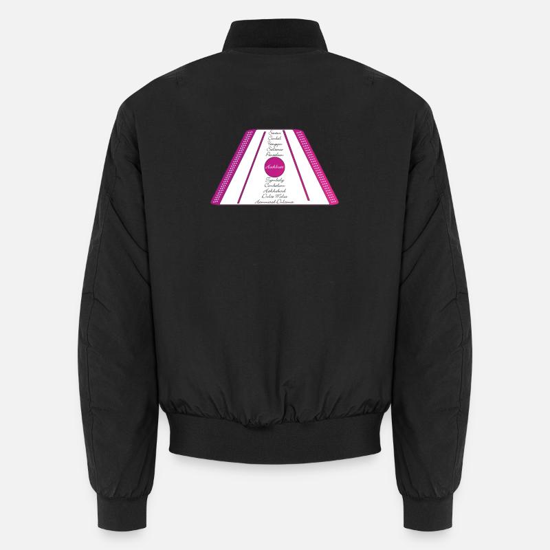 Hackbrett lila pink - Unisex Bomberjacke - Schwarz
