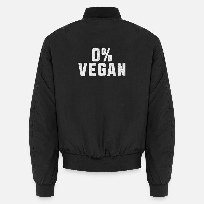 0% Veganer - Unisex Bomberjacke - Schwarz