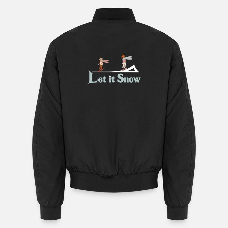 Let It Snow Winter Illustration Unisex Bomberjacke