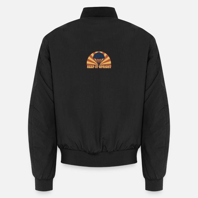 Bleiben Sie aufrecht Fallschirm-Sonnenstrahl - Unisex Bomberjacke - Schwarz