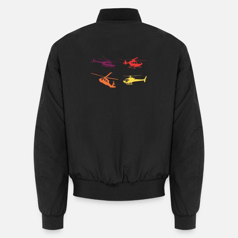 Helicopter Retro - Unisex Bomber Jacket - black