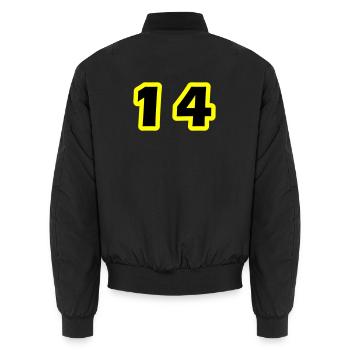 14 Symbole numérique - Bomber unisexe - noir - Dos - AI Model Male 185 light (185cm)