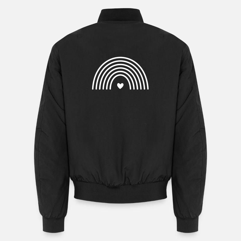 Regenbogen Herz Symbol Unisex Bomberjacke