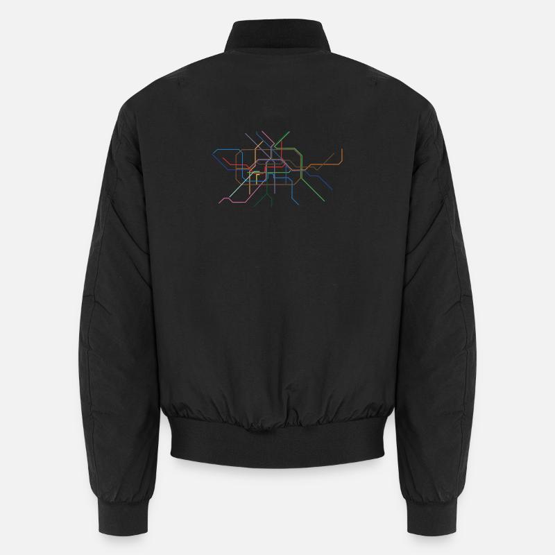 Abstract Minutine Section Line Art Unisex Bomber Jacket