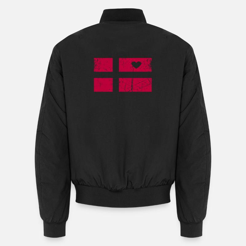Danemark drapeau design T-shirt Bomber unisexe