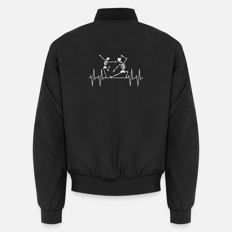 Illustration de couple de squelette dansant Bomber unisexe