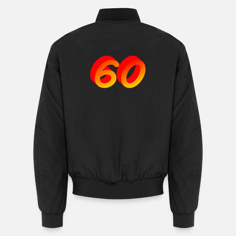 verschenken, 60 orange verlauf - Unisex Bomberjacke - Schwarz