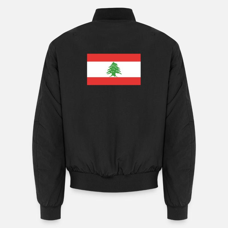 Libanon Flagge Unisex Bomberjacke