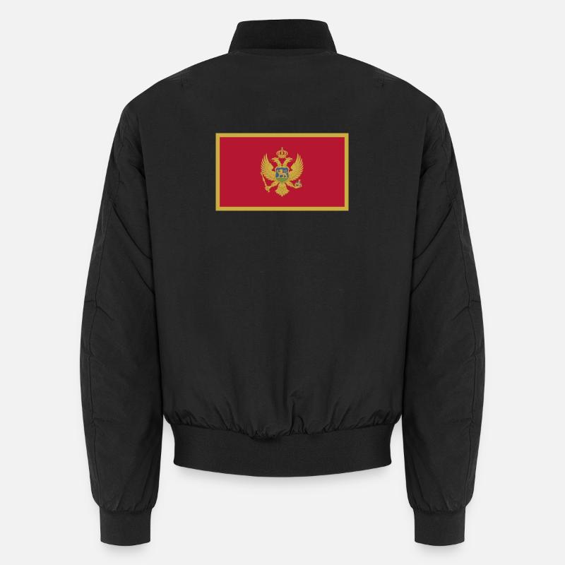 Montenegro Flag - Unisex Bomber Jacket - black
