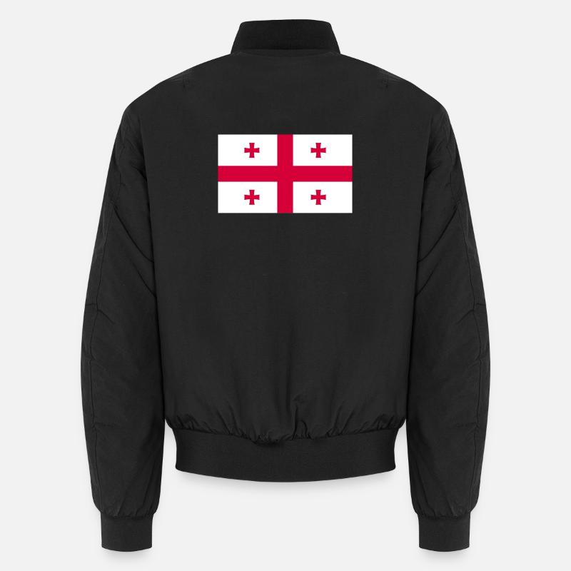Drapeau de la Géorgie - Bomber unisexe - noir
