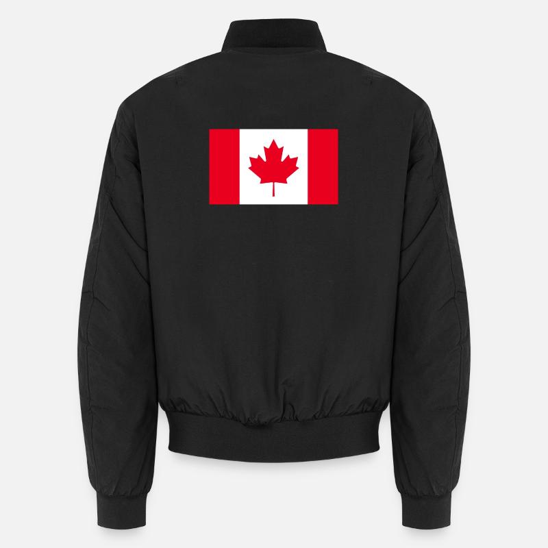 Canada Flag - Unisex Bomber Jacket - black