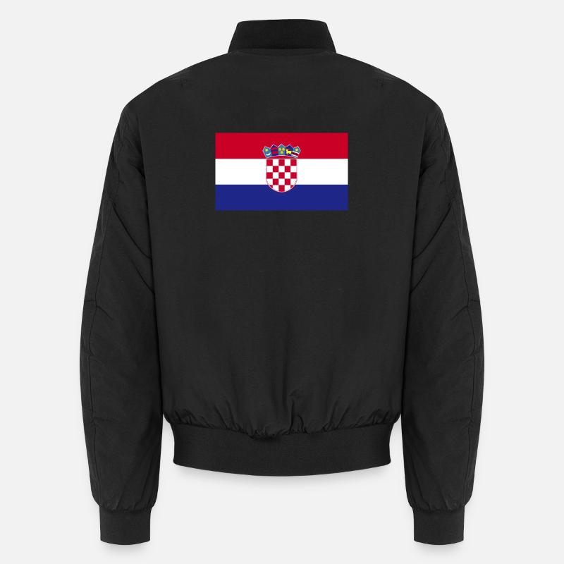 Croatia flag - Unisex Bomber Jacket - black