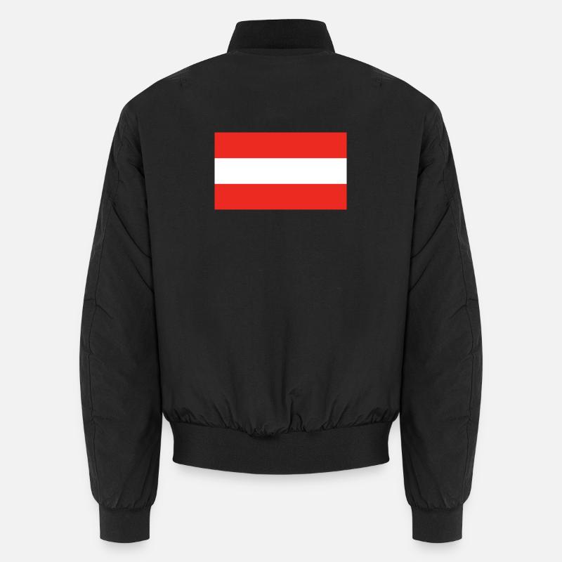 Austria national flag - Unisex Bomber Jacket - black