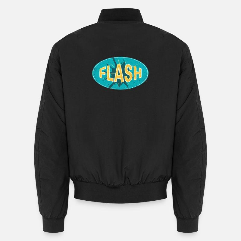FLASH EMBLEM - Unisex Bomber Jacket - black