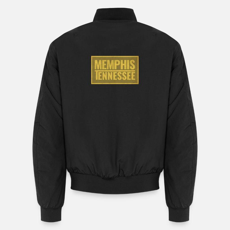 Memphis Tennessee Retro Font - Unisex Bomber Jacket - black
