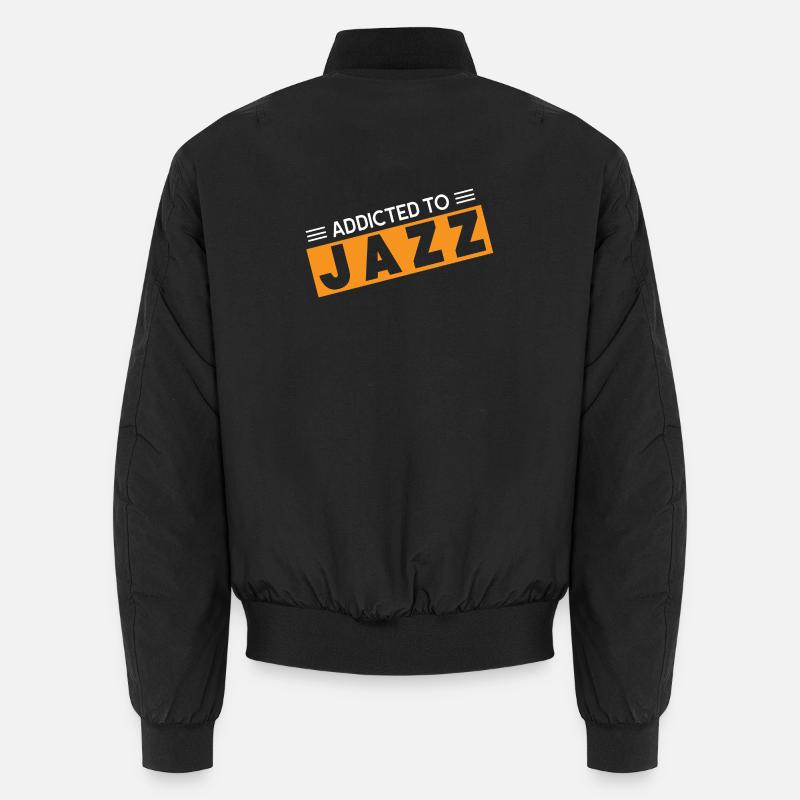 Süchtig nach Jazz - Unisex Bomberjacke - Schwarz