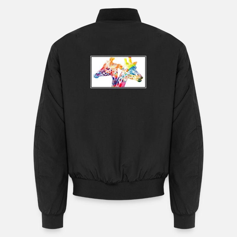 Girafe colorées Bomber unisexe