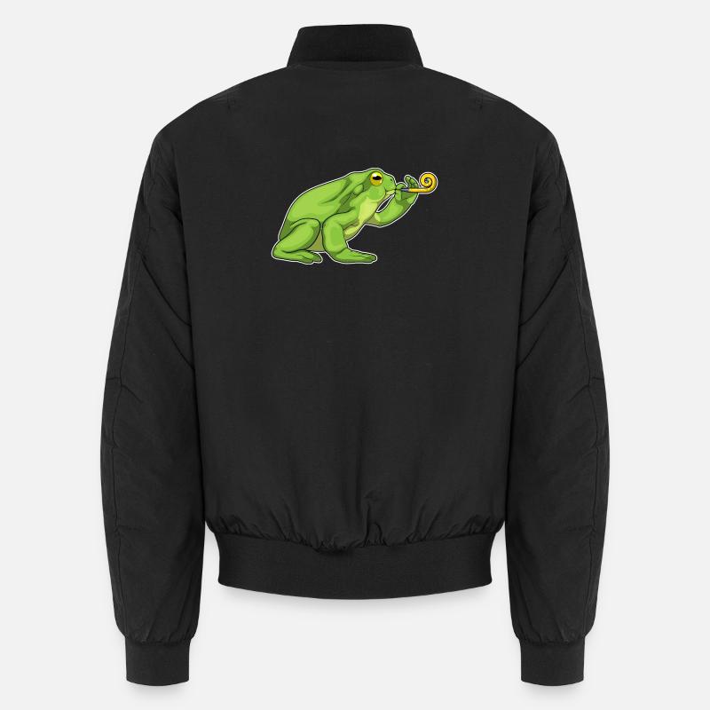 Frosch Party Tröte - Unisex Bomberjacke - Schwarz