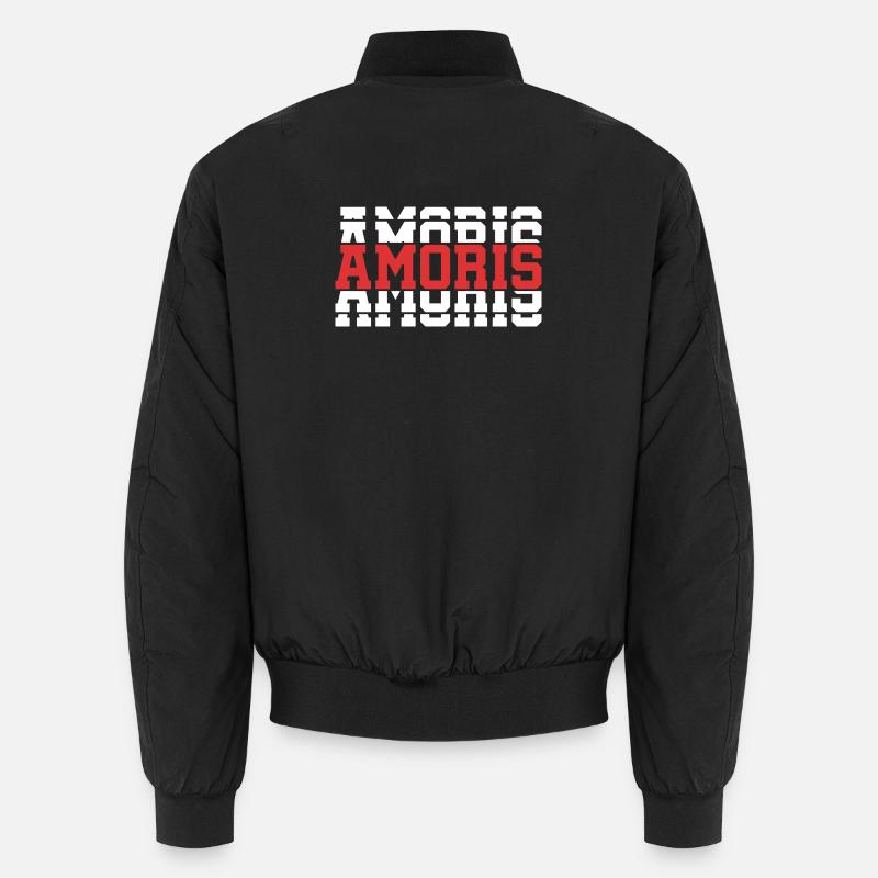 T-Shirt Amoris T-Shirt Geschenkidee gestapelter Text Unisex Bomberjacke