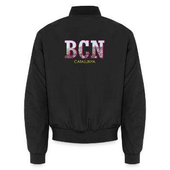 Barcelona Catalunya - Unisex Bomberjacke - Schwarz - Hinten - AI Model Male 185 light (185cm)