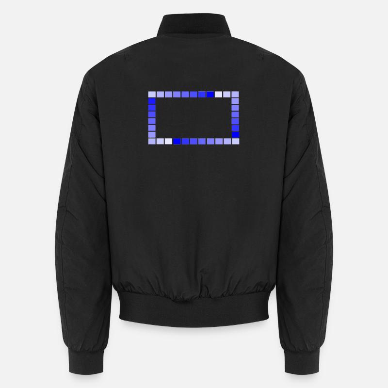 Game - Retro Frame Blue Squares Tiered Unisex Bomber Jacket