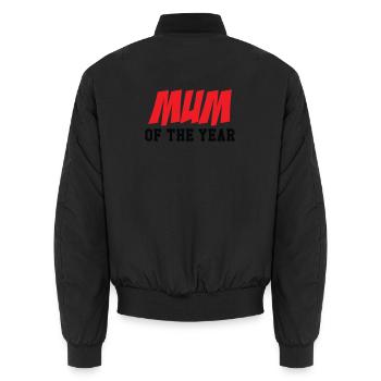 Mama des Jahres - Muttertag - Unisex Bomberjacke - Schwarz - Hinten - AI Model Male 185 light (185cm)