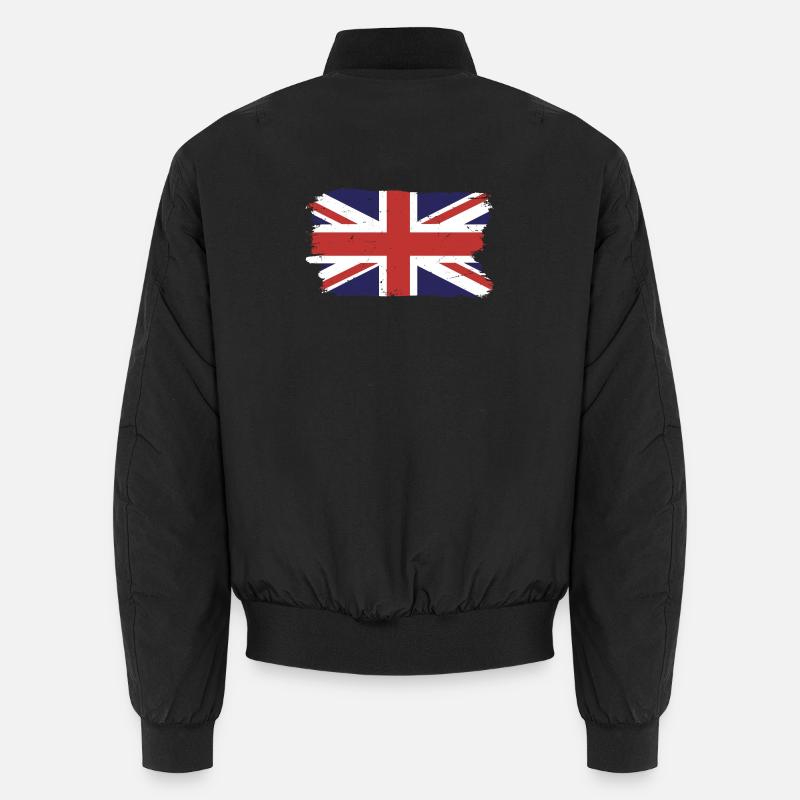 Imprimé drapeau de l’Union Jack brossé Bomber unisexe