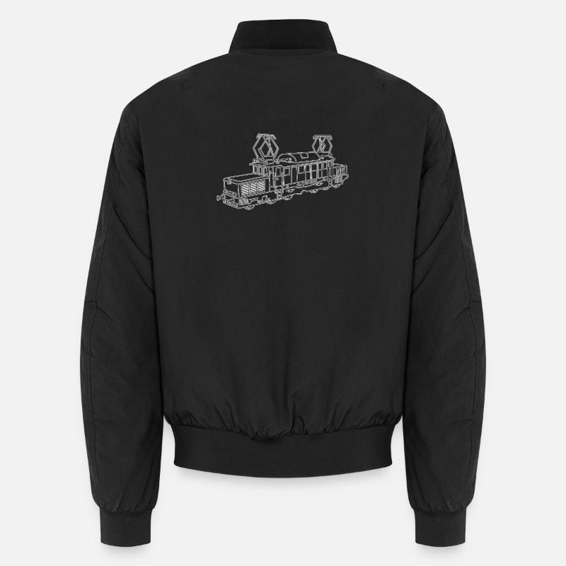 Locomotive Train Ferroviaire - Bomber unisexe - noir