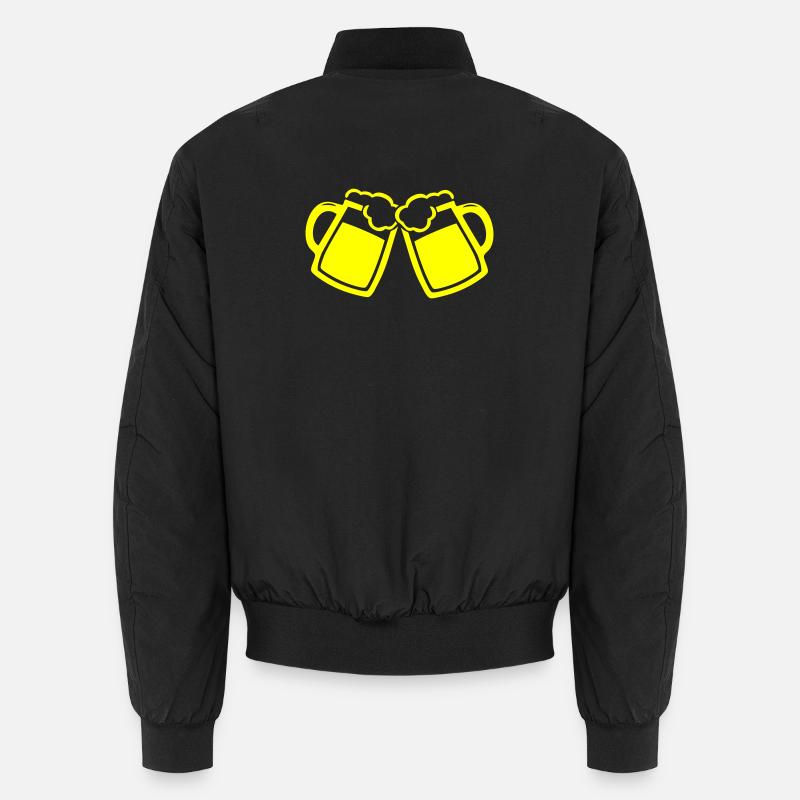 Toasting with beer mugs Unisex Bomber Jacket