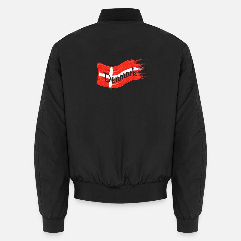 Danish flag - Unisex Bomber Jacket - black