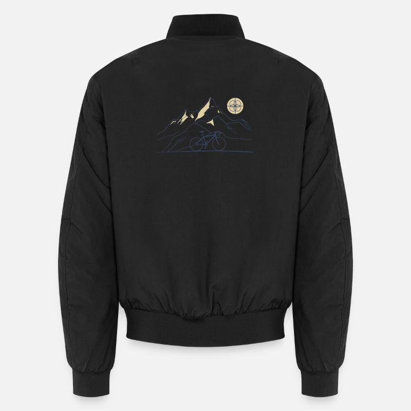 Motif de la montagne cyclable Bomber unisexe