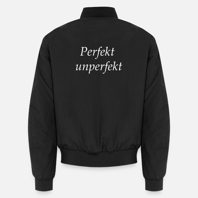 Perfekt Unperfekt Schriftkunst Unisex Bomberjacke