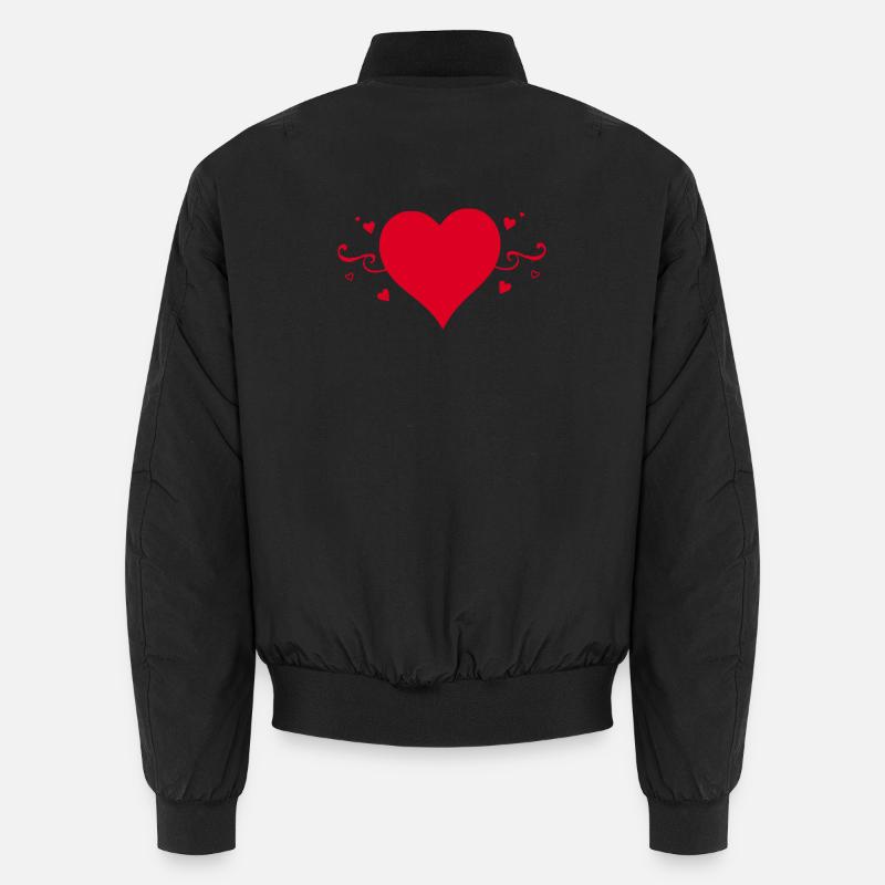 Valentinstag Rotes Herz, Valentinstag Unisex Bomberjacke