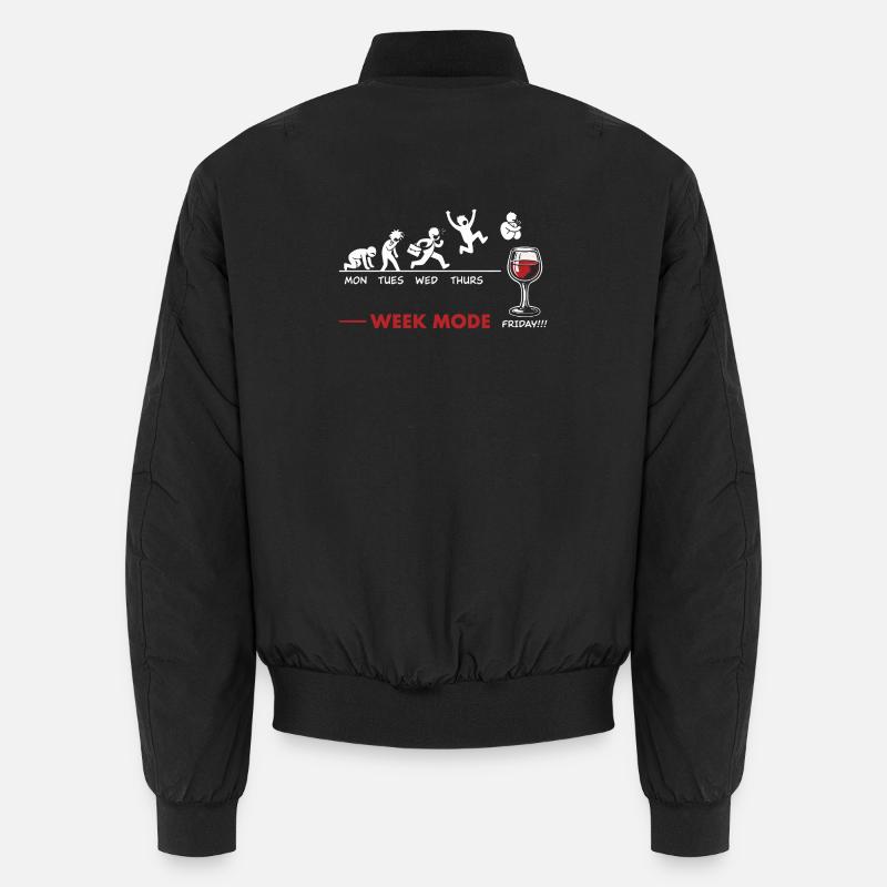 Vive le Weekend-end – Humor Vin - Unisex Bomberjacke - Schwarz