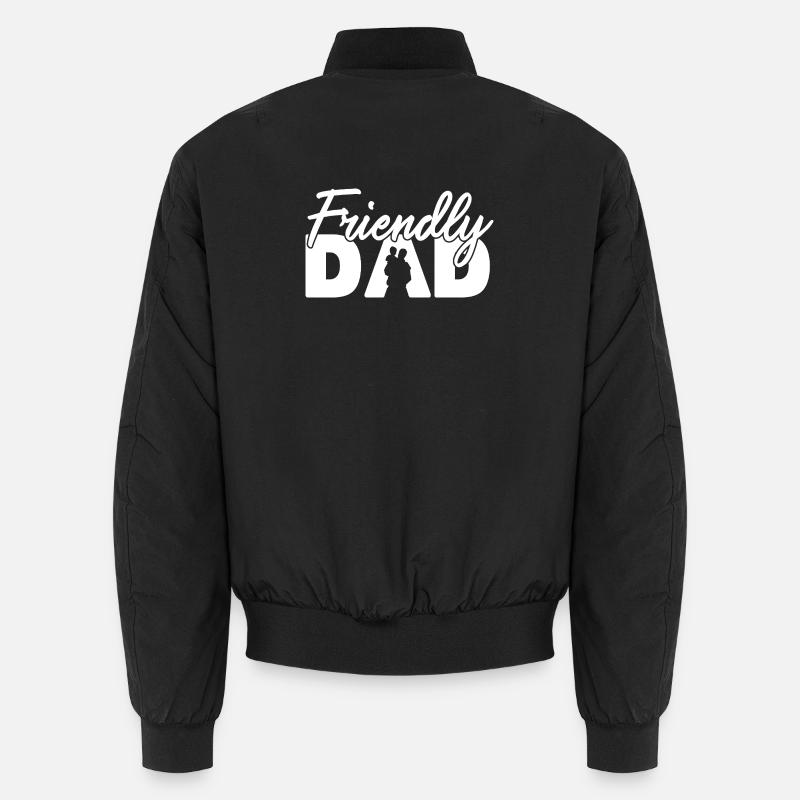 Silhouette de papa amicale Art de la paternité Bomber unisexe