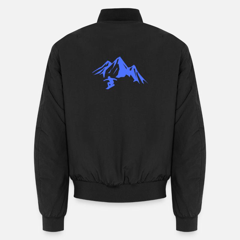 snowboard_berge- - Unisex Bomberjacke - Schwarz