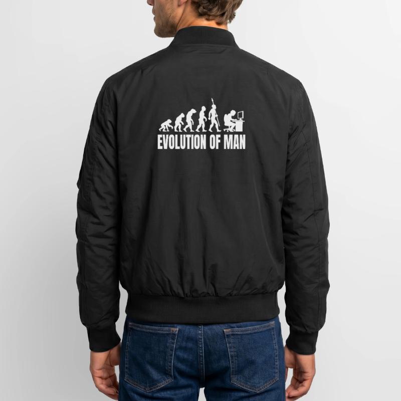 Programmer Computer Freak Evolution Retro Unisex Bomber Jacket