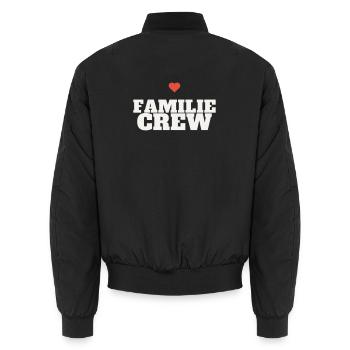 Familie Crew Family Zusammenhalt Team Liebe Gruppe - Unisex Bomberjacke - Schwarz - Hinten - AI Model Male 185 light (185cm)