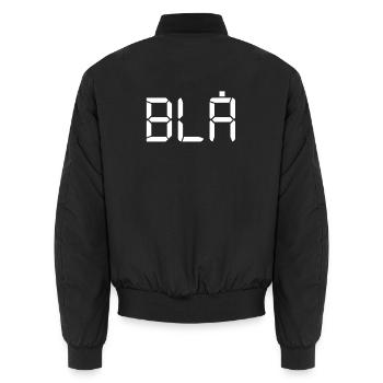 Blau - LCD - Unisex Bomberjacke - Schwarz - Hinten - AI Model Male 185 light (185cm)