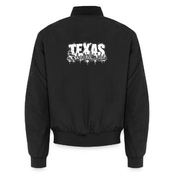Texas Skyline Silhouette - Unisex Bomberjacke - Schwarz - Hinten - AI Model Male 185 light (185cm)