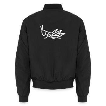 Ein Grasshüpfer - Unisex Bomberjacke - Schwarz - Hinten - AI Model Male 185 light (185cm)