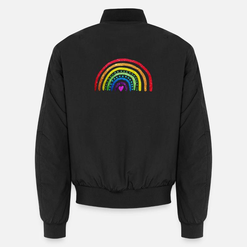 Arc en ciel paillettes Bomber unisexe