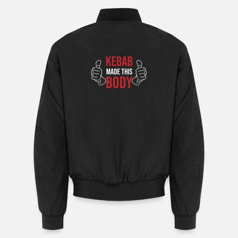 Kebab Made This Body - Unisex Bomber Jacket - black