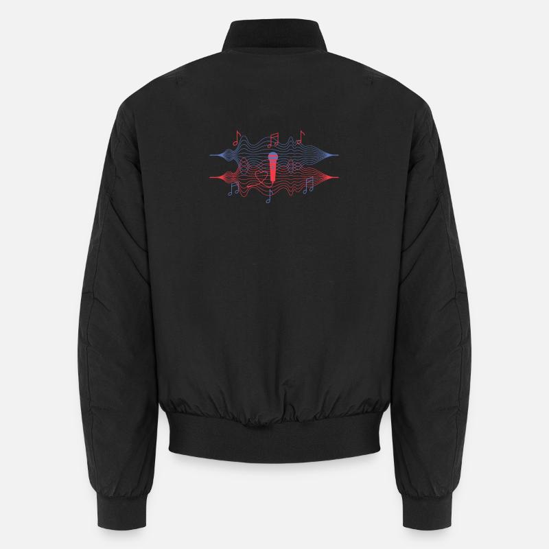 Ich liebe Musik - Unisex Bomberjacke - Schwarz