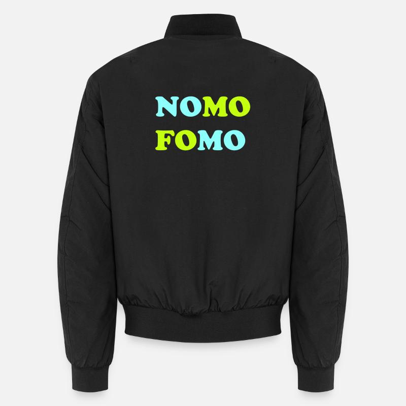 FOMO Fear of Missing Out - Unisex Bomber Jacket - black