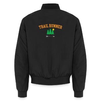 Trailrunner - Unisex Bomberjacke - Schwarz - Hinten - AI Model Male 185 light (185cm)