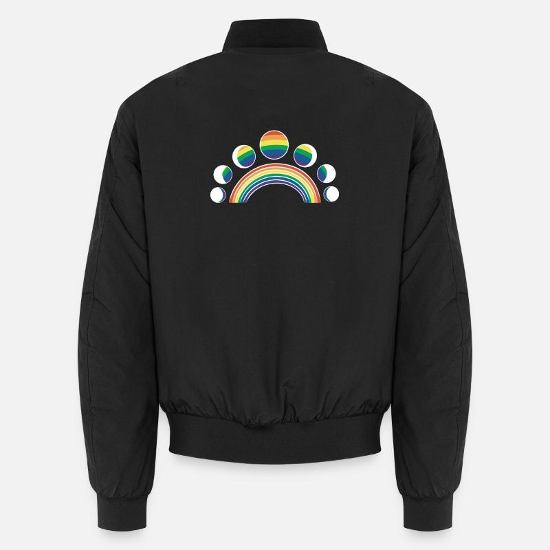 LGBT Mondphasen Monde Regenbogen Unisex Bomberjacke