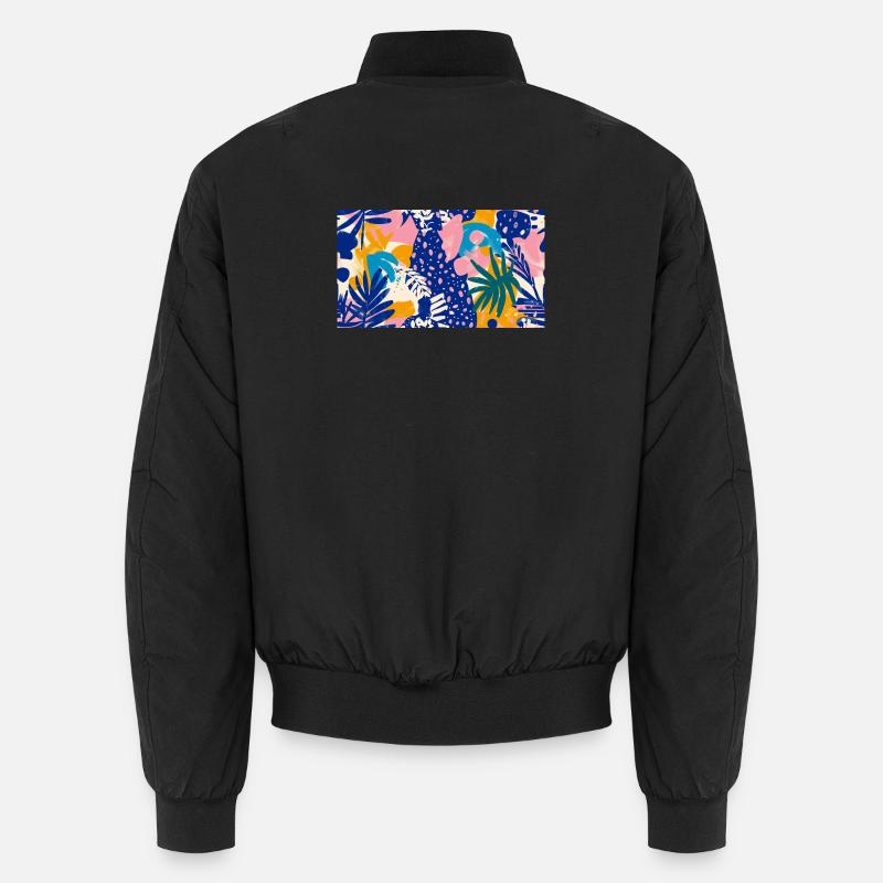 Motif abstrait tropical Bomber unisexe