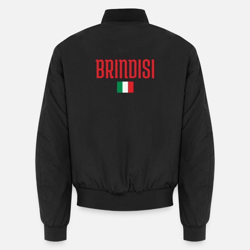 Brindisi Italie Drapeau - Bomber unisexe - noir